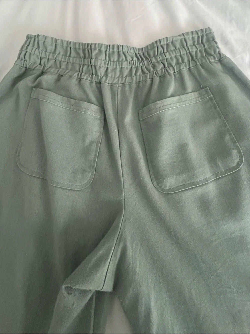 Wide Leg Capris in Sage Green - Women